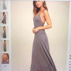 Lulus Ever Amazed Dusty Purple Lace Up Maxi